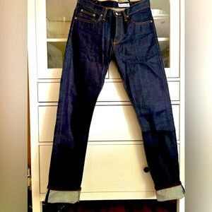 GUSTIN RAW SELVAGE DARK BLUE DENIM 31